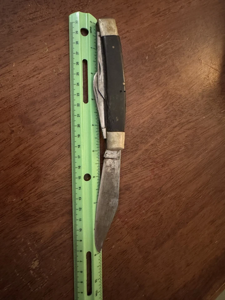 Faca de bolso dobrável vintage GCCO Itália Premium Stock – 3 lâminas – 9" aberta  - Imagem 2 de 4