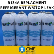 Enviro-Safe® R134a Replacement Refrigerant with Stop Leak – 12 Cans – Automotive