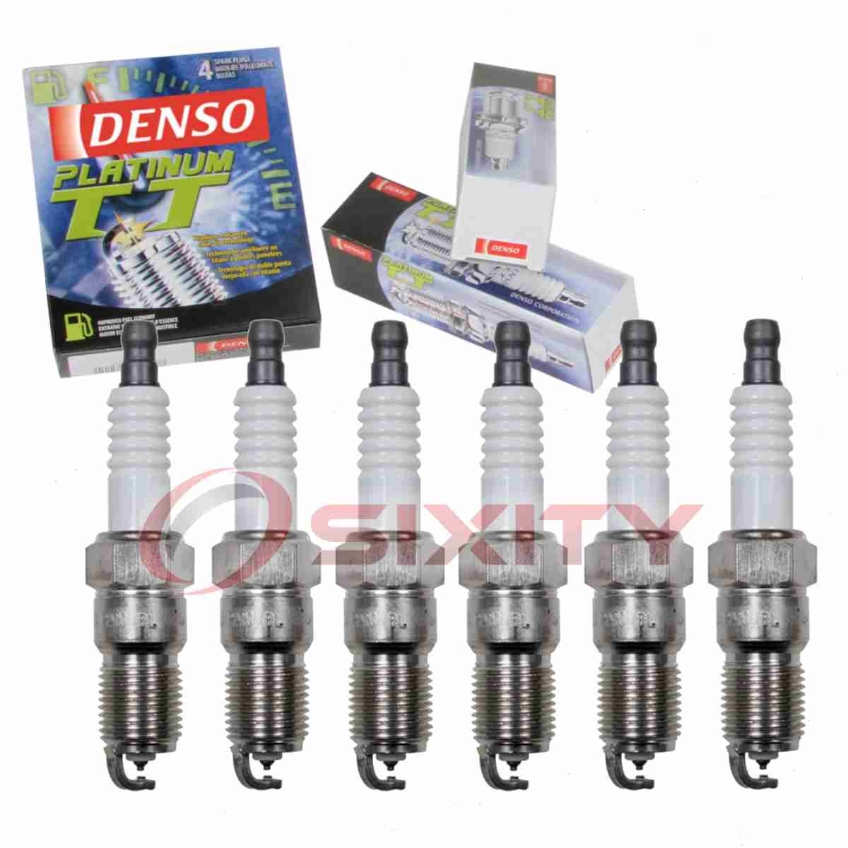 6 pc Denso Platinum TT Spark Plugs for 2005-2010 Pontiac G6 3.5L 3.9L V6 zy