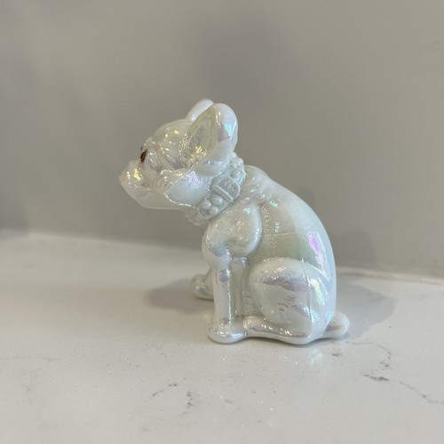 Westmoreland Rosso Pearl Glas Französische Bulldogge Hund 2,5" Figur Strass Vintage - Bild 2 von 6