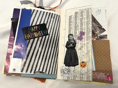 Diario basura Halloween embellecido efímero 9x6” 22+ páginas clip y tarjetas - Imagen 15 de 20