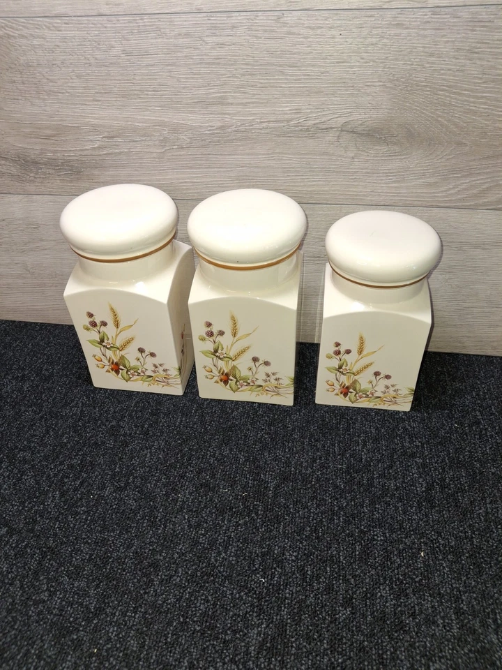 3 X St Michael "Harvest" Ceramic Storage Jars - Image 2 of 4