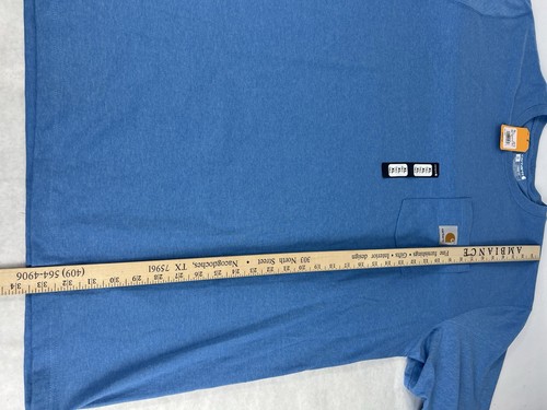 Carhartt Heavyweight Loose Fit Pocket T-shirt Men’s XL Tall Blue Short Sleeve - Picture 4 of 6