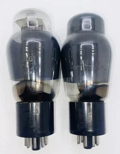 x2 Vintage PAIR Sylvania 6L6G Vacuum Electron Tubes Made In USA AB6