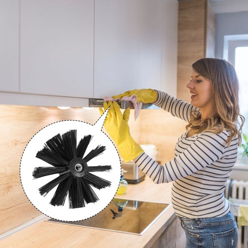 Kit de cabezales de chimenea para cabezal de cepillo de limpieza de tuberías de 2 piezas limpiador de ventilación para secadora de barrido - Imagen 3 de 12