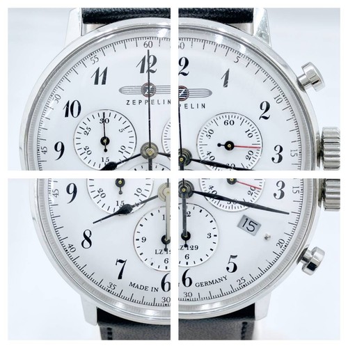 ZEPPELIN Zeppelin LZ129 Quartz White Dial Chronograph Used Watch - Picture 4 of 6