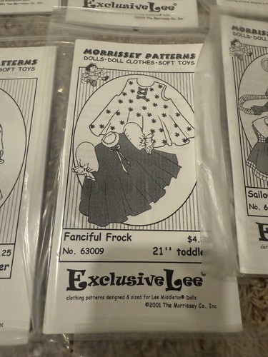 Lot of 16 Morrissey Co PATTERNS EXCLUSIVE LEE 21" DOLL CLOTHES NEW - Picture 8 of 17