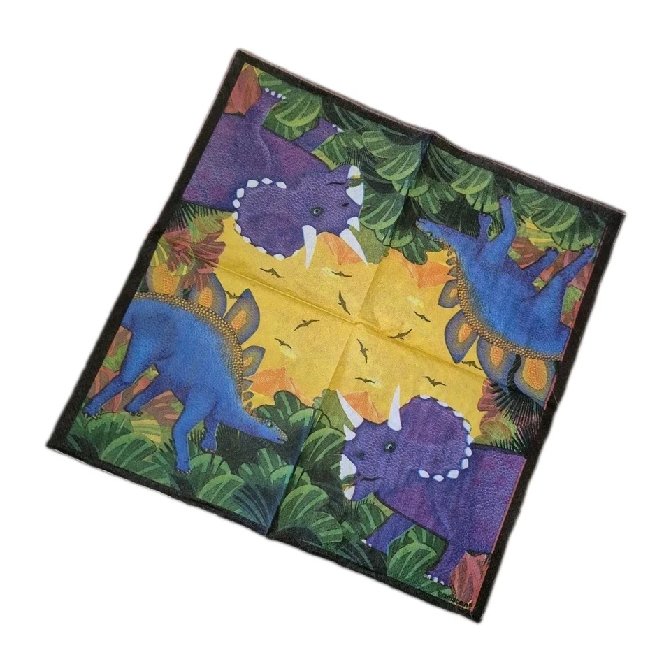 🔥 Hecho en EE. UU. 160 10 (16) Dinosaurios Prehistóricos Fiesta de Cumpleaños Servilletas de Bebida Foto 4 de 4