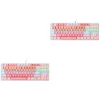  2 PCS Mechanische Tastatur Elektronische Kabelgebundene Usb-tastatur