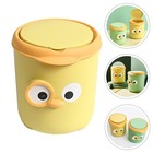  Storage Bucket with Lid Office Trash Can Desktop Cartoon Garbage