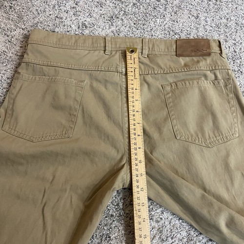 Pantalones Ballin Para Hombre 34x30 Media Luna Calce Moderno Caqui Tostado Pima Algodón Media Luna - Imagen 9 de 14