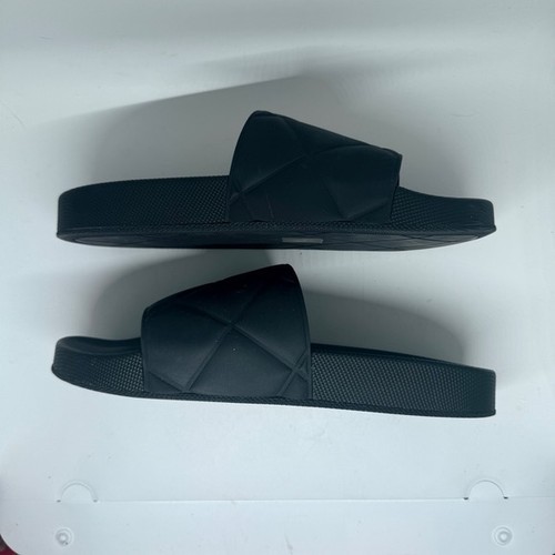 BOTTEGA VENETA Quilted Slides Black Rubber Slip On Sandals pool womens s 39 / 9 - Picture 6 of 7