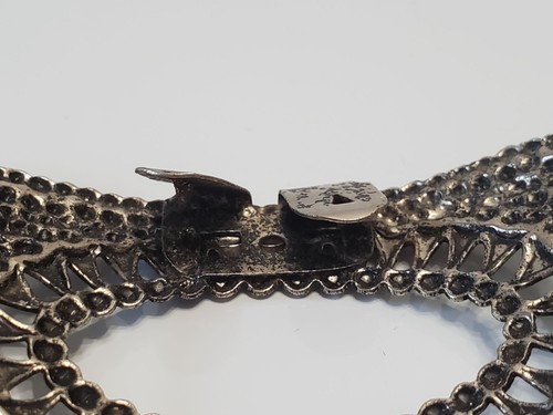 2 Silver tone Oval rectangle Scarf clips - Picture 6 of 7