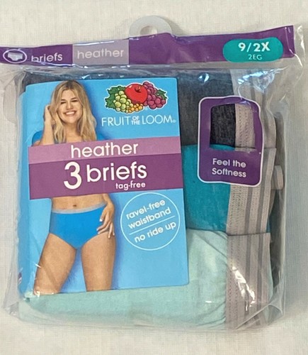 Women's Plus & Regular Fruit of The Loom 3 Pack Cotton Briefs: Size-6-7-8--9-10 - Picture 3 of 21