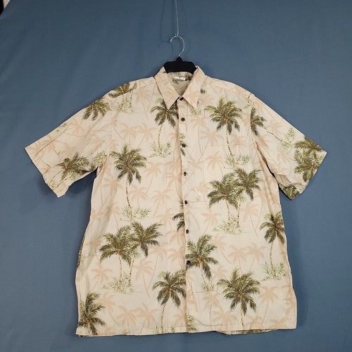 Go Barefoot Herren Tropical Hawaiian Button Up Kurzarm Hemd Gr. XL