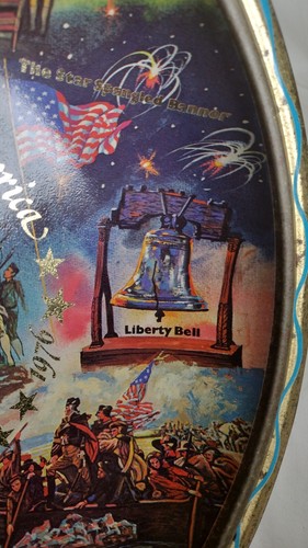 Vintage Metal Bowl USA MAGA Historic Washington Plate Liberty Bunker 12 inch - Picture 7 of 11