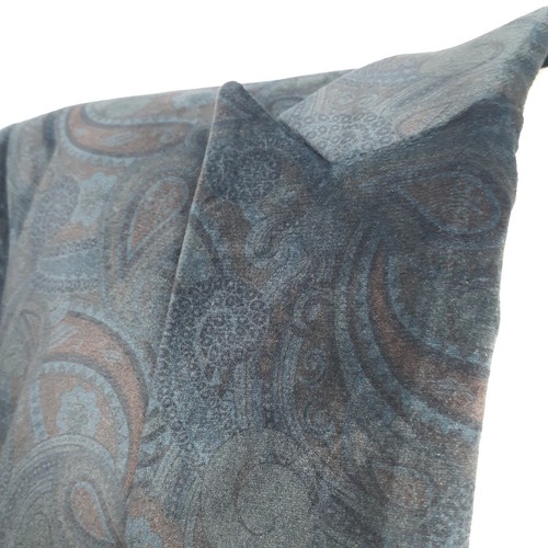 NWT Paul Fredrick Men's Velvet Paisley Blazer Green US 52 R Peak Lapel Jacket - Picture 3 of 11