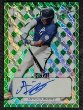 Antonio Jimenez 1/1 GREEN MARBLE Autograph Auto! 2022 Leaf Metal Perfect Game!