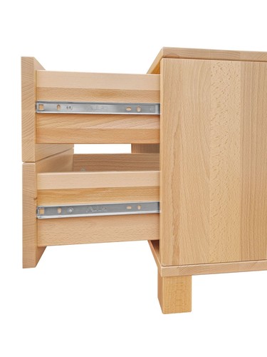 Nachttisch Buche Nachtkästchen Bettkommode Nachtschrank mit Schublade - Bild 6 von 10
