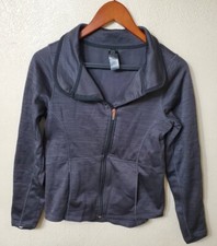 Champion Women's Activewear Gray Zip Up Track Jacket W/ Thumbholes XS