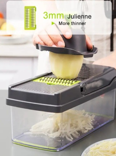 14 in 1 Gemüse Obst Zerkleinerer Schneider Lebensmittel Zwiebel Gemüse Würfelschneider Küche - Bild 11 von 14
