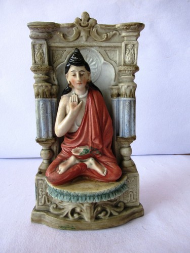 Antique German Bisque Figure Ravi Varma God Buddha Buddhist Buddhism Statue "K9 - Picture 2 of 8