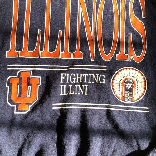 Vintage 90s Illinois Fighting Illini Hanes Crewneck Sweatshirt X-Large XL - Picture 12 of 13