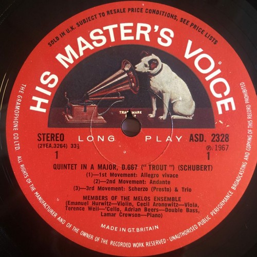 ASD 2328 Schubert Trout Quintet / Melos Ensemble S/C - Bild 2 von 2