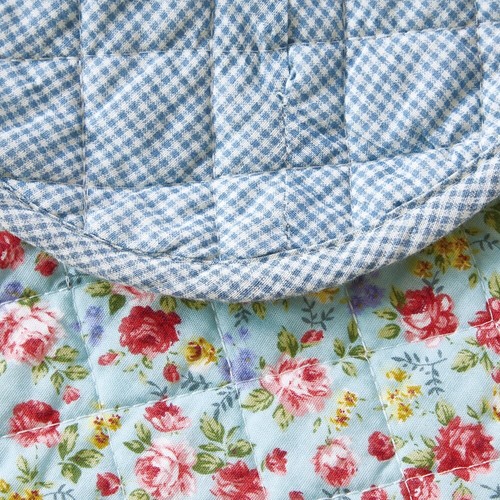 Qucover Single Bedspread Quilted Soft Cotton Floral Patchwork comfort soft thin - Picture 26 of 27