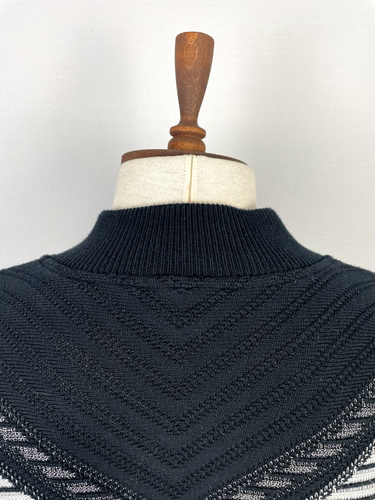 Carlo Colucci Personality Collar Zip Striped Knit Oversize Men's Sweater Sz 48 - Picture 14 of 18