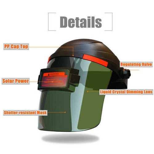 Solar-Automatik Schweißhelm Schweißmaske Schweißschild Schweißschirm Schweiß- - Bild 6 von 8