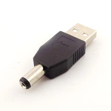 USB 2.0 A Male To 5.5mm x 2.1mm Male Plug 5V DC Power Charger Adapter Converter