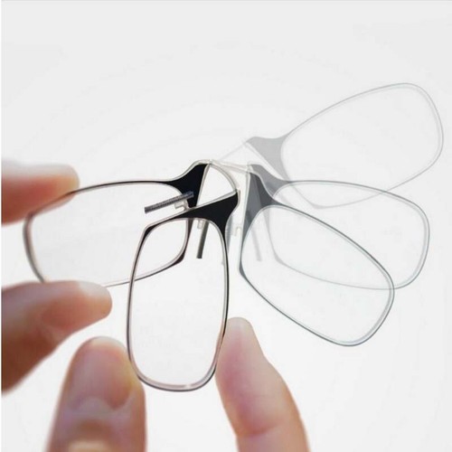 Mini Folding Legless Nose Clip Reading Glasses Ultra-light Diopter+1.0 To +3.0 - Picture 8 of 13