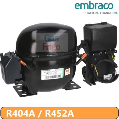 GAS R404A R507 COMPRESSORE MOTORE FRIGO EMBRACO ASPERA NEK6217GK CSR BOX