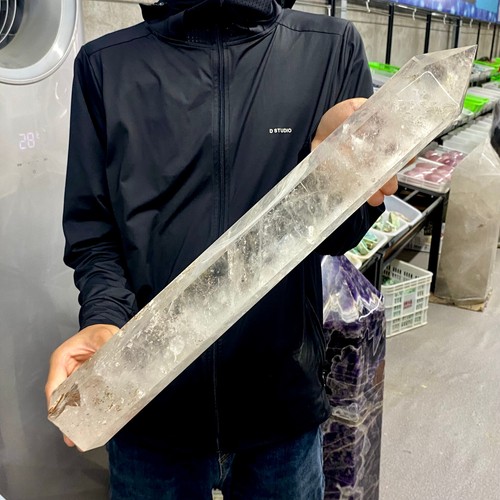 9.12LB Natural clear white crystal obelisk Crystal energy column Reiki healing - Picture 8 of 9