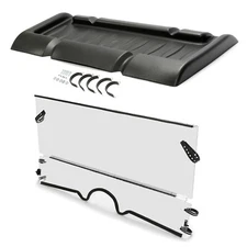 Top Roof & 1/4" Front Folding Windshield For 04-13 Yamaha Rhino 450 660 700