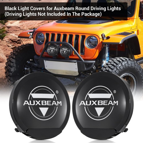 AUXBEAM 7"/ 9"INCH LED Driving Lights Round Pods Amber Black Cover Light Shield - Picture 13 of 16