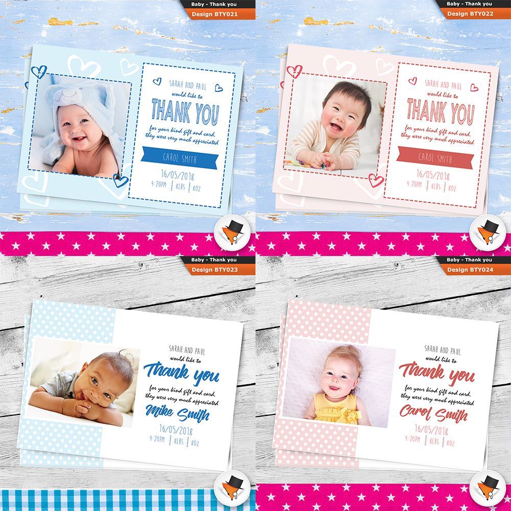 Personalizzata Nuovo Bambino foto foto foto Ringraziamenti boy girl nascita annuncio invitare 2664f8 Personalizzata Nuovo Bambino foto foto foto Ringraziamenti boy girl nascita annuncio invitare 2664f8