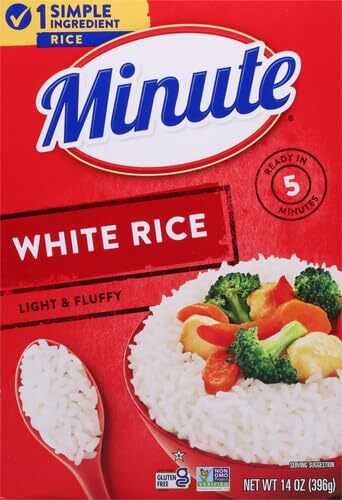 Minute weißer Reis, Instant weißer Reis für schnelle Mahlzeiten zum Abendessen, 14-Unzen-Box - Bild 4 von 13
