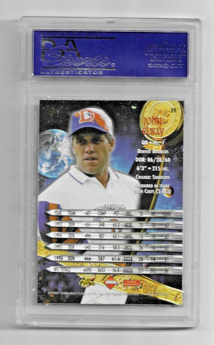 Tarjeta de fútbol americano Excalibur 1997 #39 Hof John Elway PSA 10 Low Pop Denver Broncos - Imagen 4 de 5