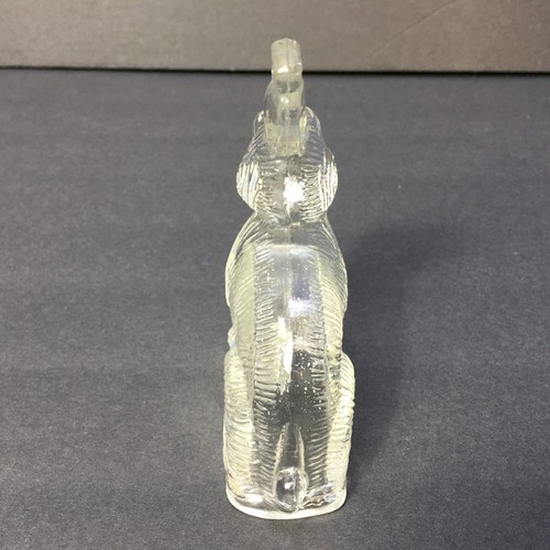 UNUSUAL GLASS EASTER BUNNY RABBIT CANDY CONTAINER - Picture 4 of 5