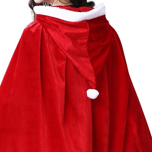 Ponchos con Capucha de Vestir Poliéster Rojo Navidad Capa Otoño Invierno - Imagen 8 de 16