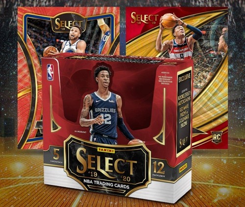 2019-20 PANINI SELECT BASKETBALL PACKS! Ja Morant, Lebron James, Curry, Zion - Picture 2 of 3
