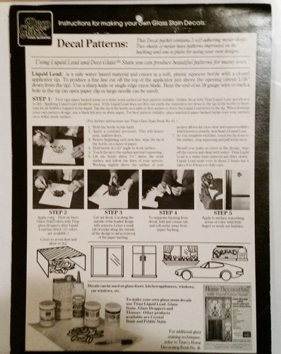 Deco Glass / Glass Stain Decals / Pressure Sensitive Mylar / 4 Stencils - Picture 8 of 8