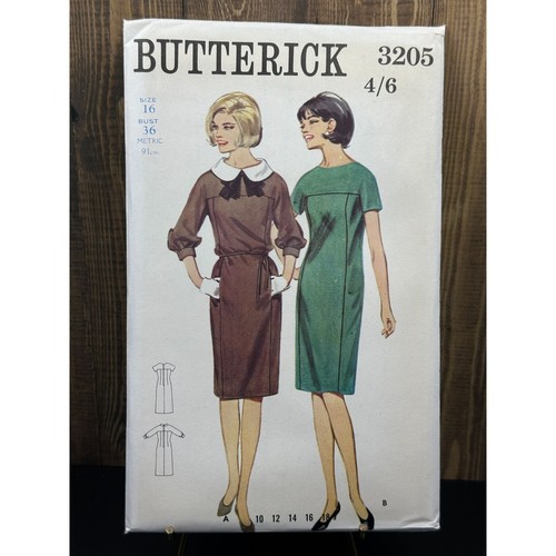 Vintage Butterick Printed Pattern 3205 Misses' Dress Size 16 Bust 36 - Picture 2 of 3