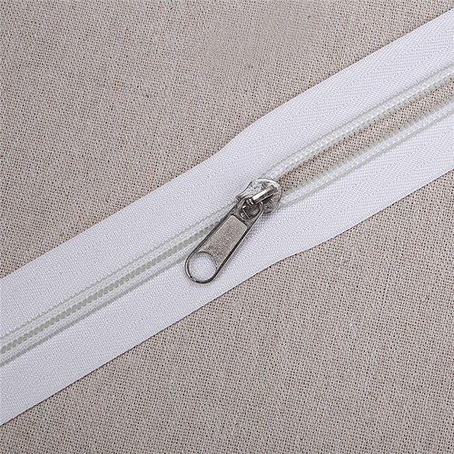 3#/5# Zipper Pullers 10Meters Nylon Sewing Fastener Closed White 10x Pull Heads - Picture 10 of 11