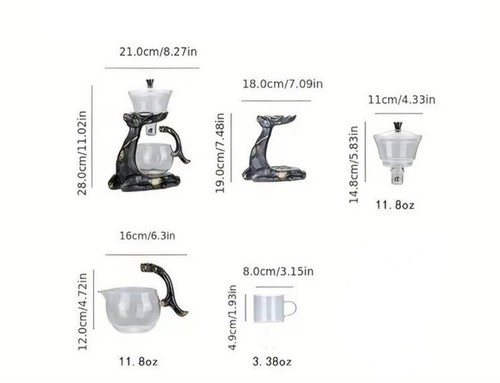 Kreative Teekanne Hirsch Sockel Kung Fu Teeservice Wohndeko Zubehör Teezeremonie Neu - Bild 4 von 4