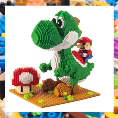 Neu Super Mario Cartoon Yoshi 3D Puzzle Mikro Bausteine DIY Modelle Geschenk DE