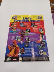 WWF WRESTLEMANIA: STEEL CAGE CHALLENGE NINTENDO NES poster piegato 15x11 pollici