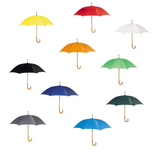 5 Regenschirme im Hochzeitsstil mit schiefem Holzgriff. Braut Bräutigam Brautjungfer - Bild 49 von 127